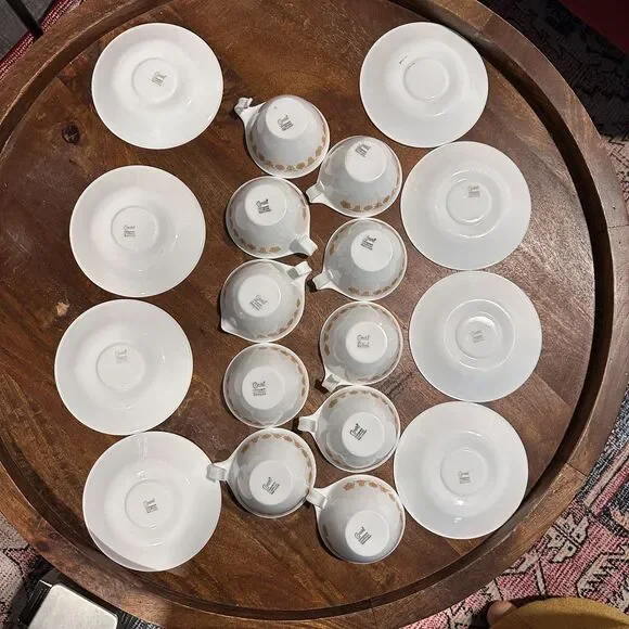 Vintage Pyrex Corelle Corning ware Gold Butterfly Tea Set 18 pieces Cottage Core
